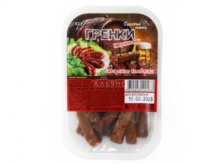 Рыцарское мясо олень: Сурские гренки Баварские колбаски (100 гр)