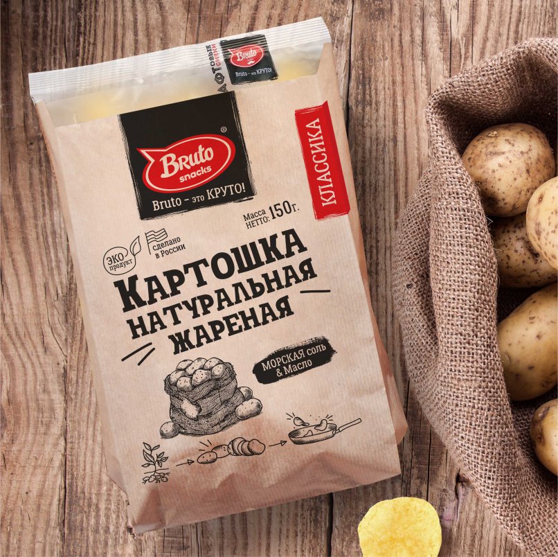 Картофель «Бруто» с солью 130 гр. в Чертаново